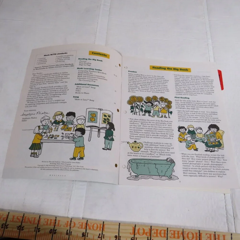 More OR Less BIG BOOK (almost 2 feet tall) with teacher pages CLASSROOM SIZE